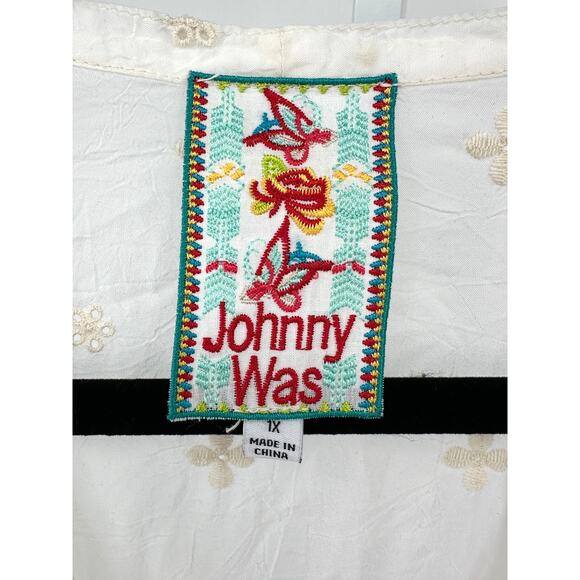 Johnny Was Simple All Over Tunic with Embroidered Cuffs 1X - Picture 5 of 8